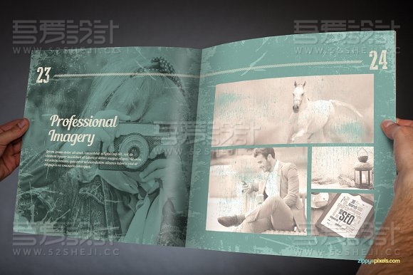 复古风产品展示企业画册模板