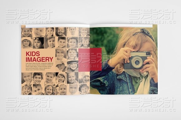 欧美风创意画册模板
