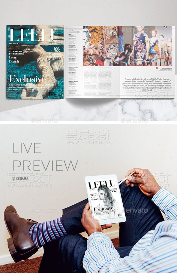 26页商务杂志模特人物展示画册模板