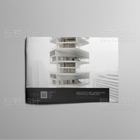 建筑学风景组合画册模板