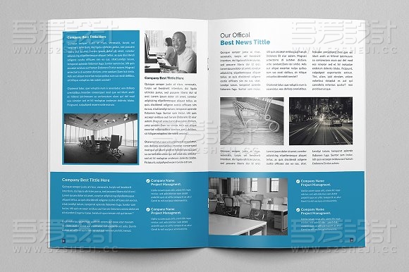 企业资产统计团队介绍画册模板