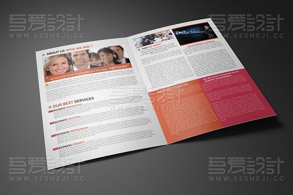 简约大气团队介绍折页模板