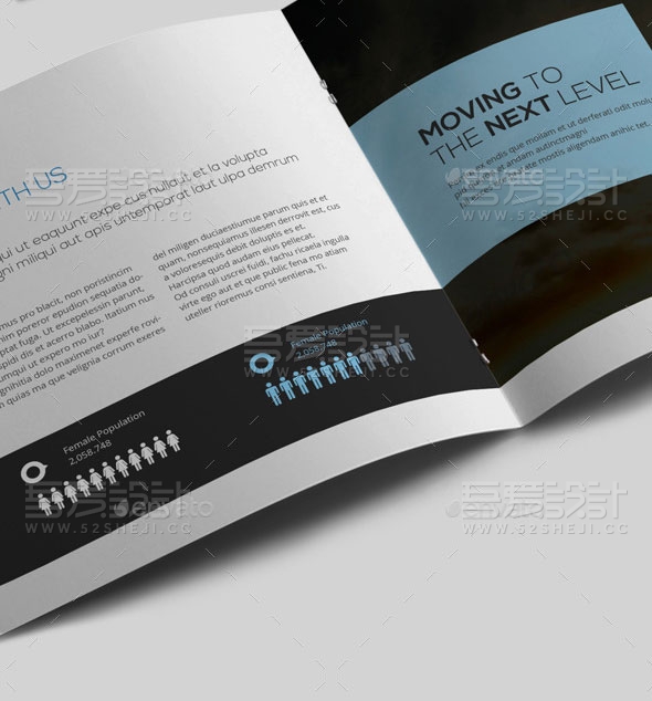 简约大气企业方形小册子报告画册模板