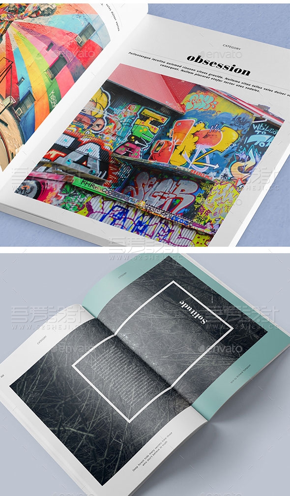 简约精美杂志画册模板