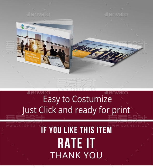 欧美风格简约大气企业通用画册模板