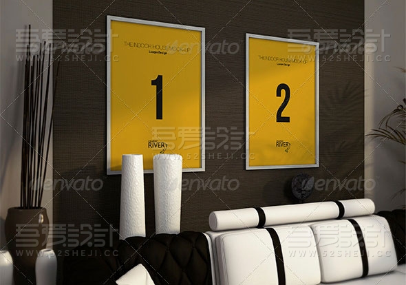 海报展示PSD样机贴图模板