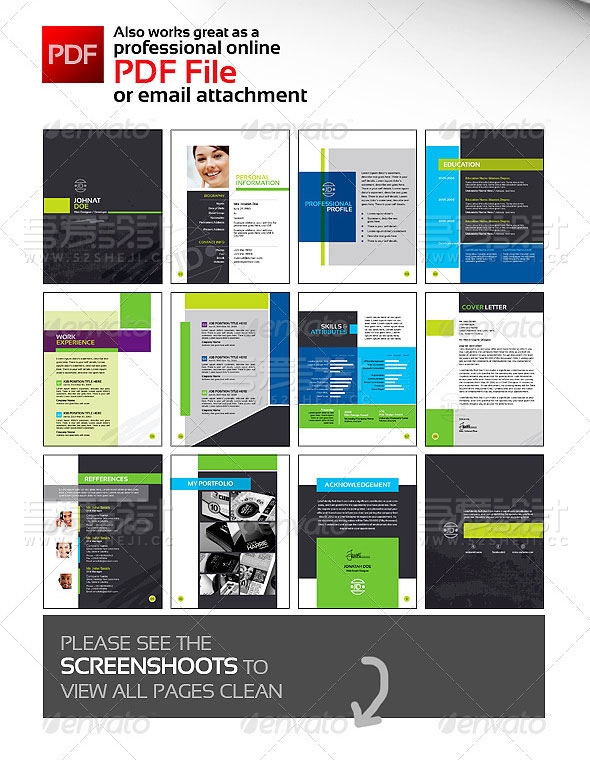 简约欧美风格企业宣传画册模板