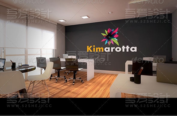 办公环境室内PSD样机贴图模板