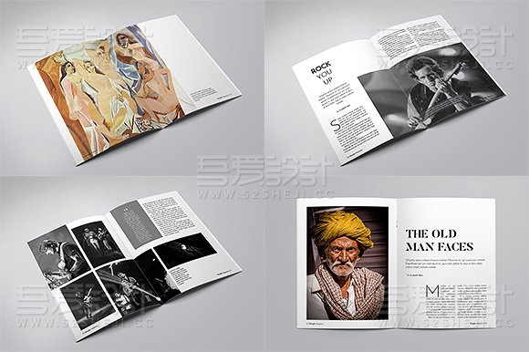 48页艺术图片画展展示画册模板