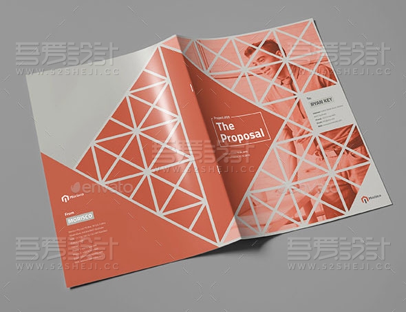 红色创意企业宣传画册模板