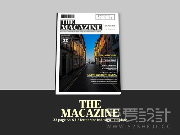 A4尺寸22P时尚杂志风格InDesign模板