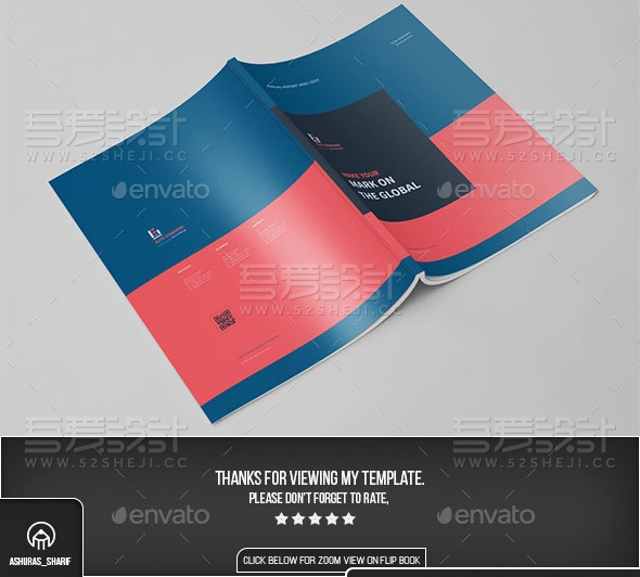 简约欧美风格企业宣传画册模板