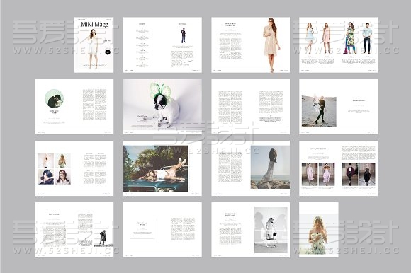 30页服装模特展示画册模板
