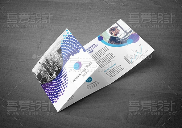 多用途抽象企业宣传折页模板