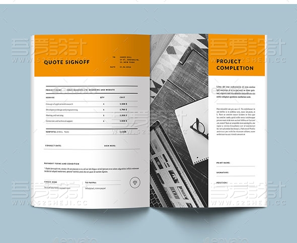 橙色企业介绍宣传画册模板