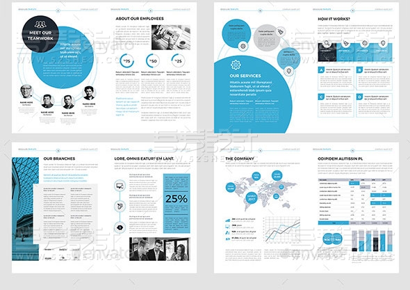 创意企业团队介绍画册模板