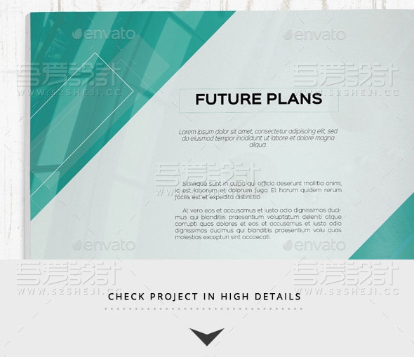 绿色简约创意时尚多用途商业画册模板