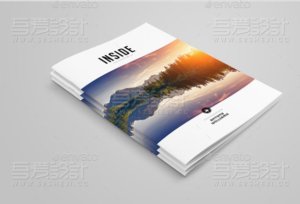 摄影写真风景展示宣传画册模板