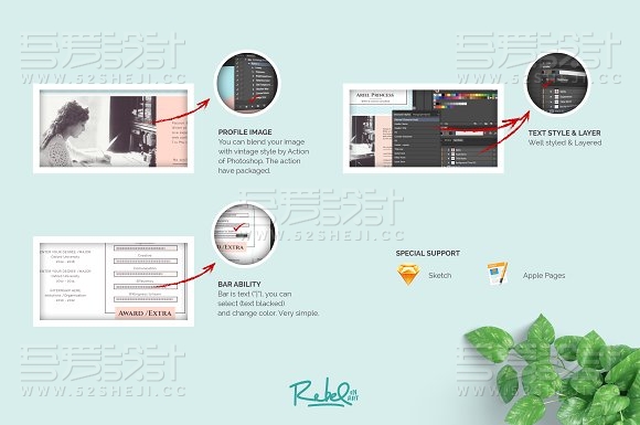 唯美文艺风格个人简历介绍模板