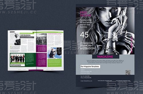 紫色高端唯美摄影写真画册模板