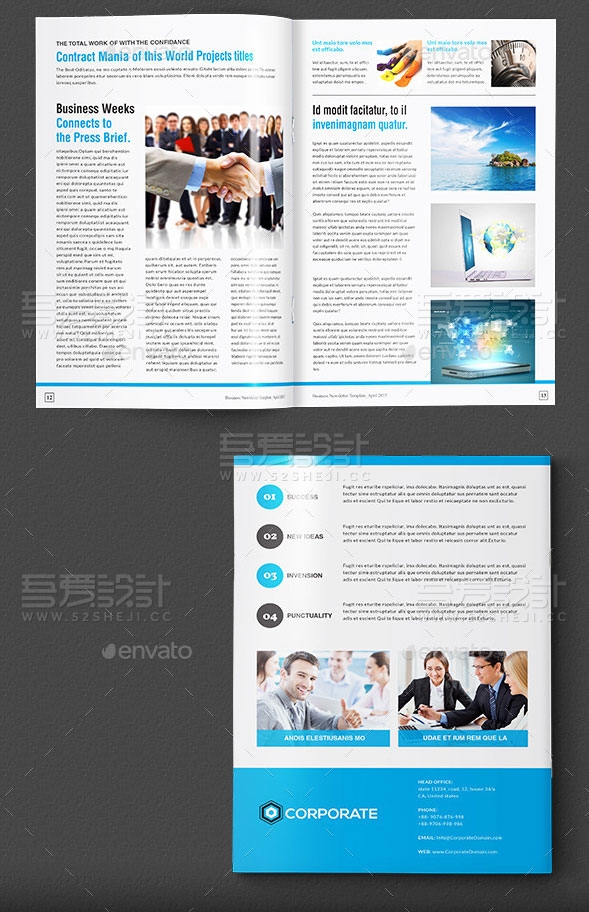 简约大气新闻稿杂志宣传画册模板