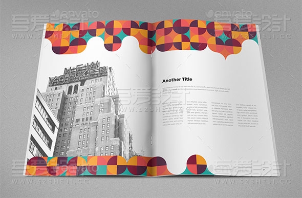 丰富圆圈多彩企业宣传画册模板