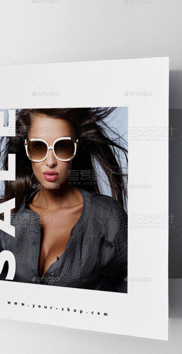 摄影写真服装展示三折页模板