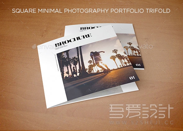 多用途产品照片展示3折页InDesign模板