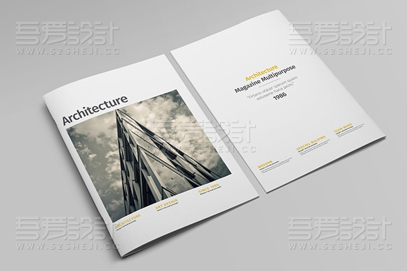 建筑学杂志画册模板
