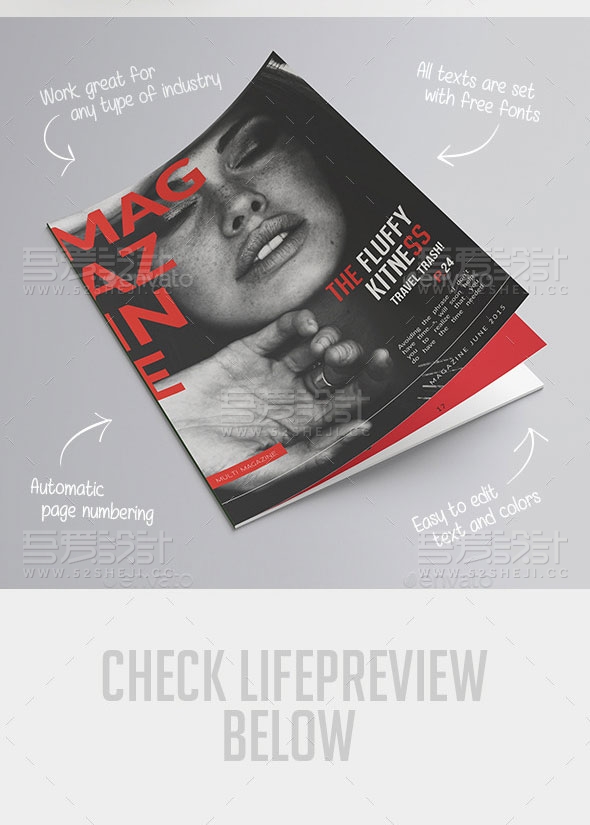 欧美风格高端杂志画册模板