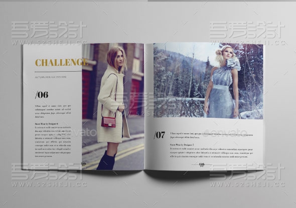 方形广场时尚产品手册画册模板