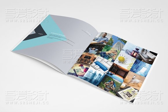 蓝色创意企业画册模板
