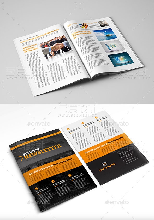 高端欧美风多用途新闻稿宣传画册模板