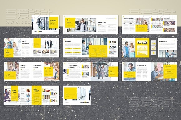 20页企业团队业务合作画册模板