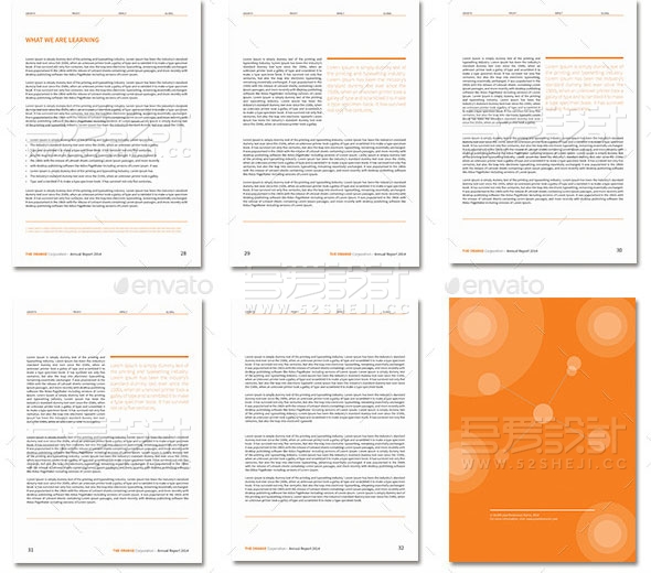橙色年度报告企业宣传画册模板