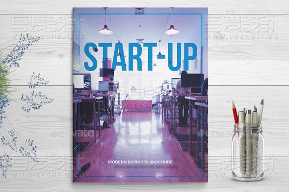 简约大气创业宣传画册模板