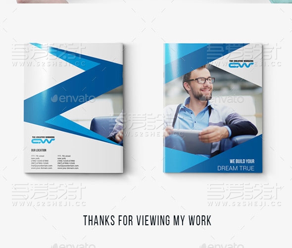 欧美高端大气企业宣传画册模板