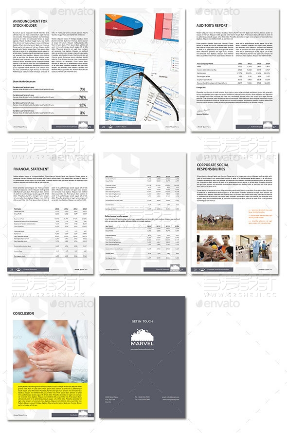 年度工作报告画册模板