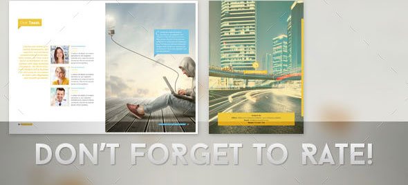 简约欧美风格企业宣传画册模板