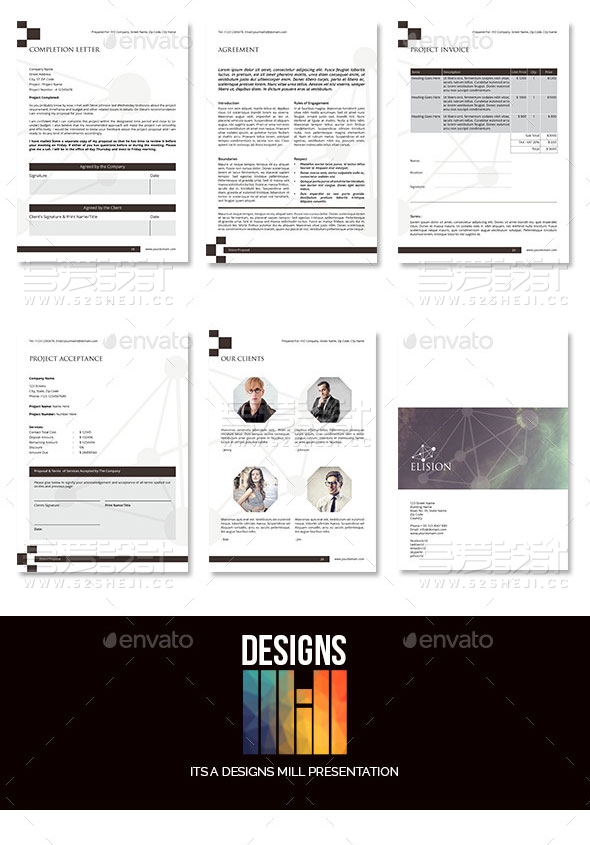 欧美风格企业介绍宣传画册模板