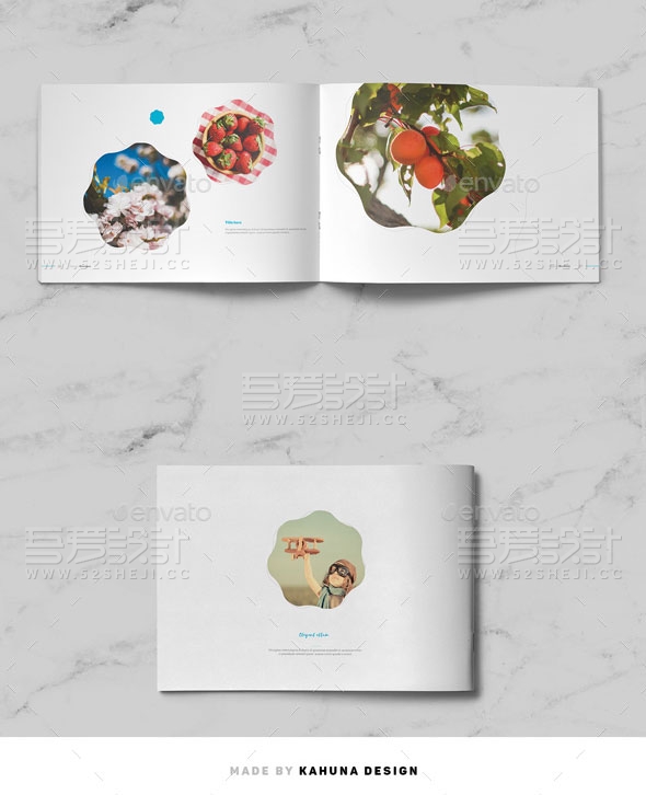 创意旅游风景宣传画册模板