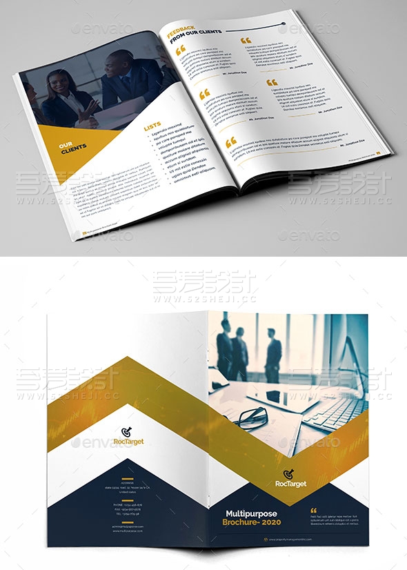 欧美时尚创意企业宣传画册模板