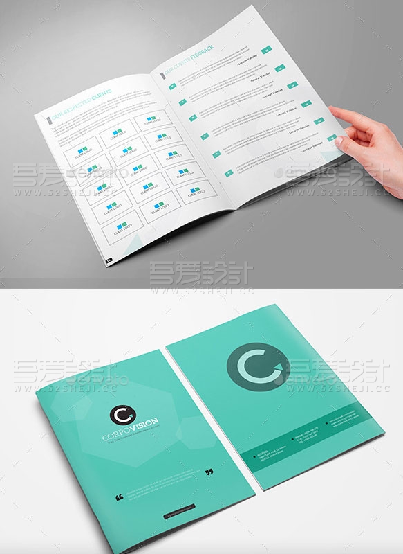 绿色简约大气多用途商务画册模板