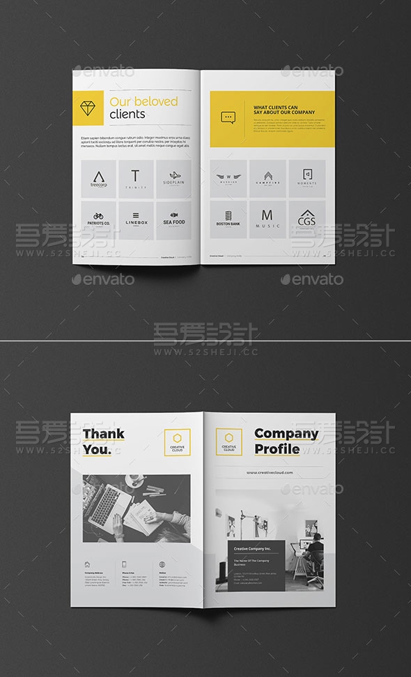 简约大气企业画册模板