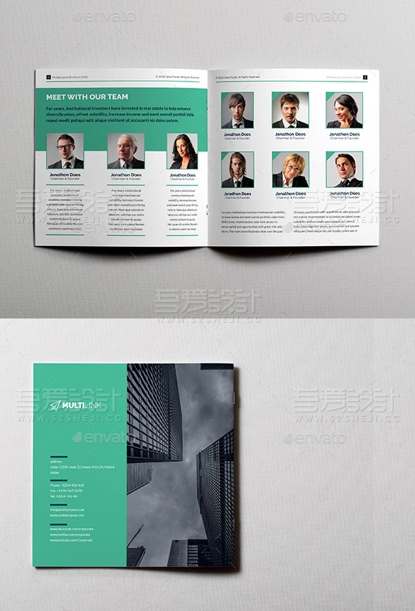 多用途商务广场小册子画册模板
