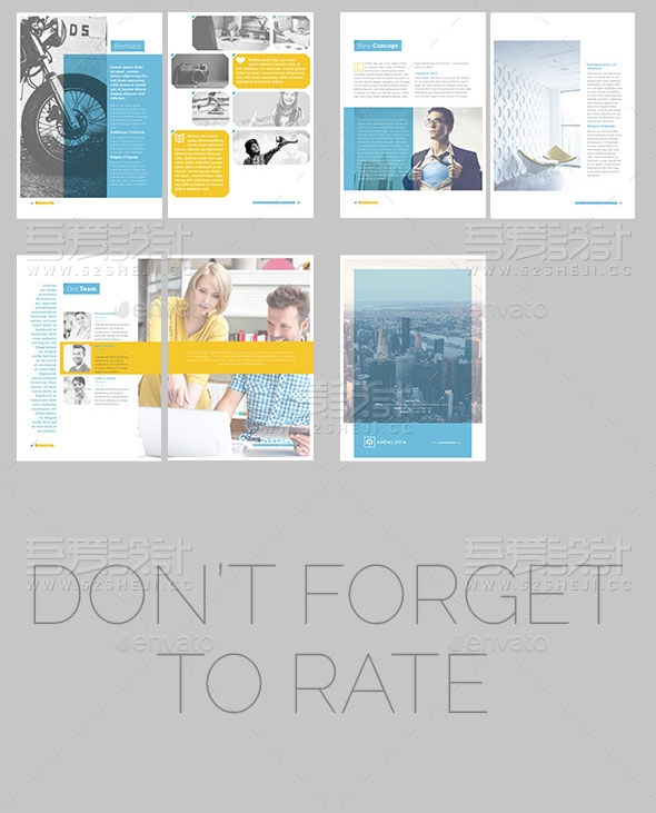 简约欧美风格画册模板