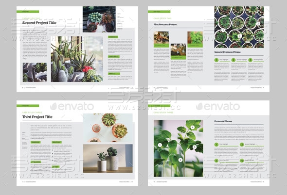 案例研究小册子画册模板