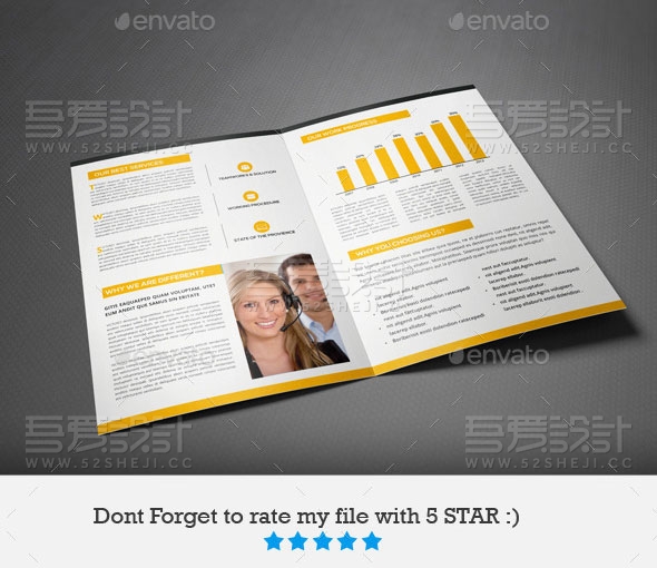 简约欧美风格企业宣传画册模板