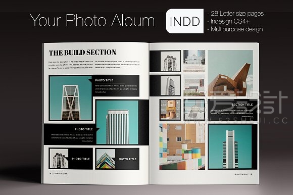 28页摄影艺术图片展示宣传画册InDesign模板
