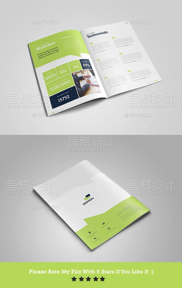 简约商业宣传画册模板